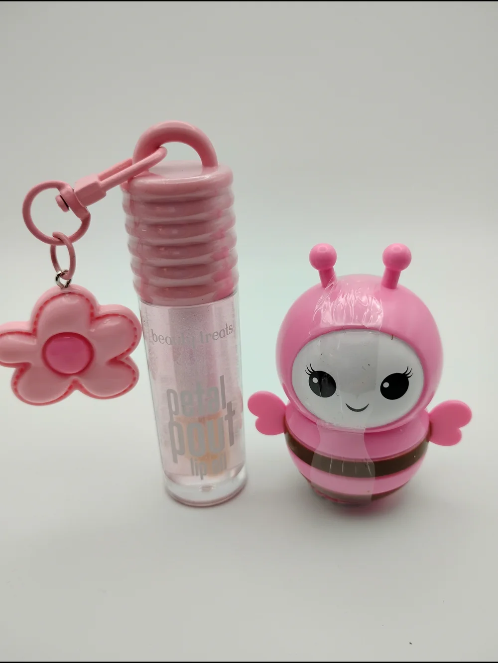 Petal Pout Pink Lip Oil By Beauty Treats & Bumblebee Lip Balm - Picture 2 of 4